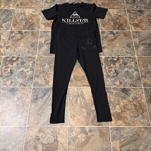 Killstar Black Graphic Tee and Leggings Set